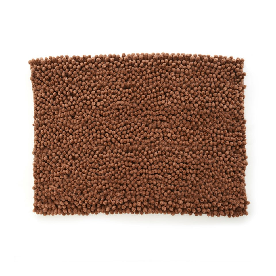 Bath Mats Beige/Green/Orange/Purple Chenille Square Modern